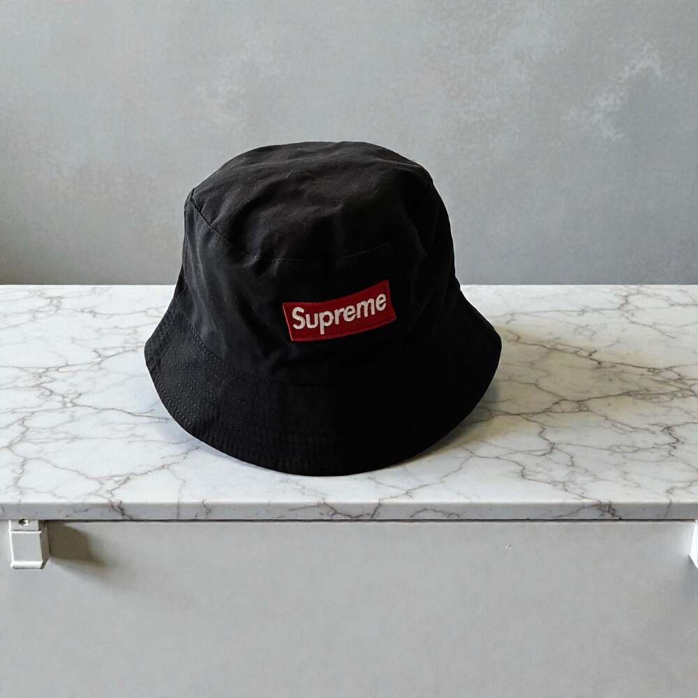 Supreme Box Logo Bucket Hat Black
